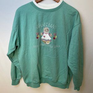 Vintage Cheek-O Sportswear Grandma Sweatshirt Size XL Just Antique Little Girls